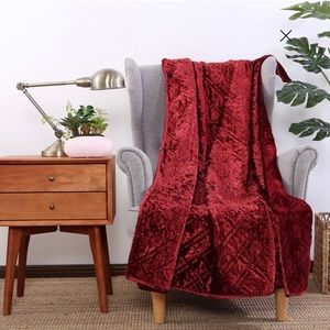 Soft Maroon Throw Blanket